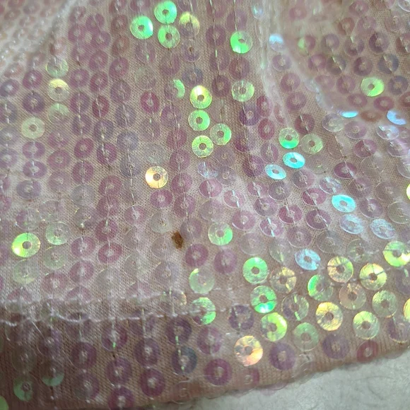 Iridescent Pink Sequin Bodycon Mini Dress-Cute Back - Picture 10 of 14